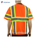 2018 New ANSI Class 3 100% Polyester Hi Vis Yellow Construction Worker Uniform Reflective Stripe Safety Vest With Pockets